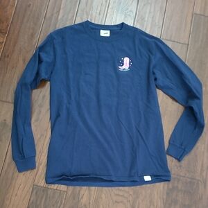 Simply Southern Navy Shirt with Pink Cowboy Boots Design size Medium